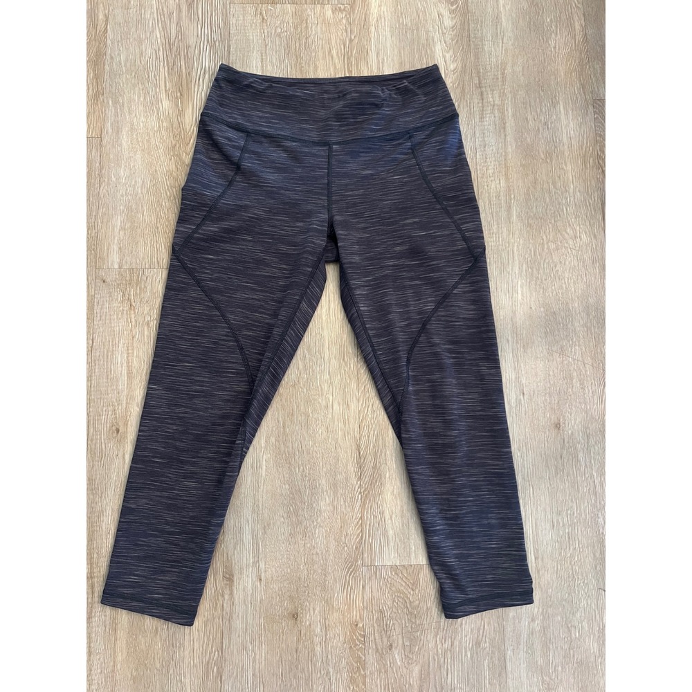Patagonia Womens Gray Space Dye Cropped Capri Leggings Size M Yoga Hiking